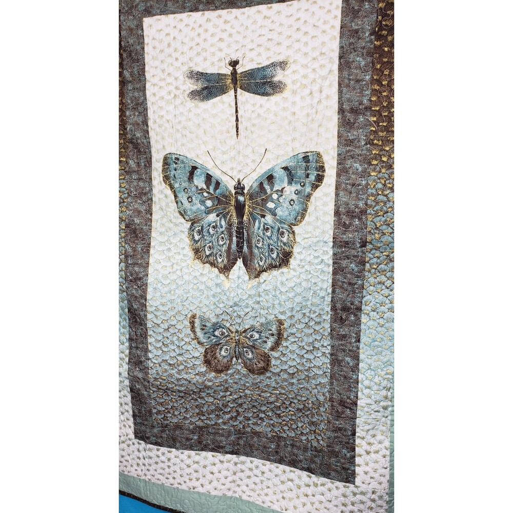 Butterfly Quilt Crib Lap 33 X 56 - Picture 2 of 6